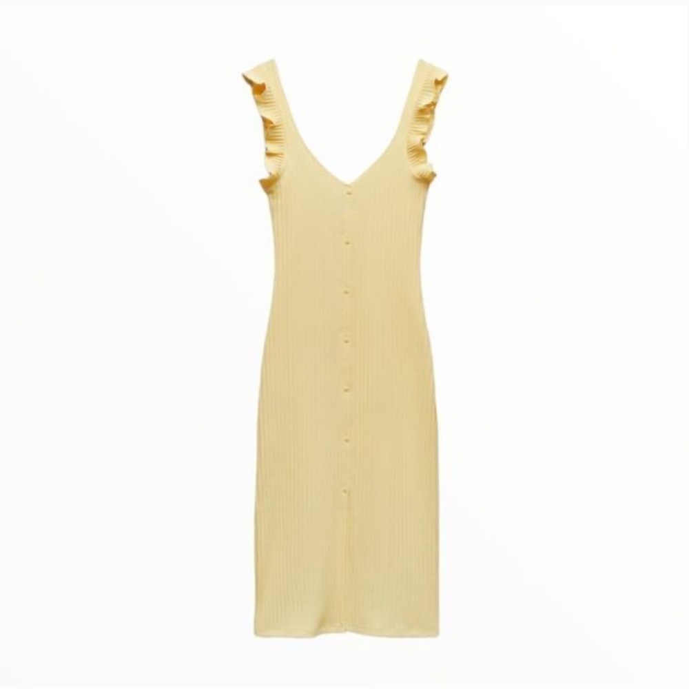 Zara Ribbed Button Down Dress